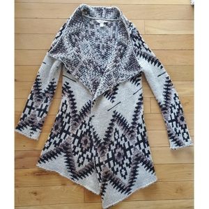 Sun & Shadow southwestern knit open cardigan/duste